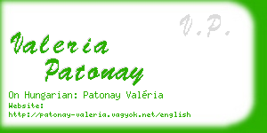 valeria patonay business card
